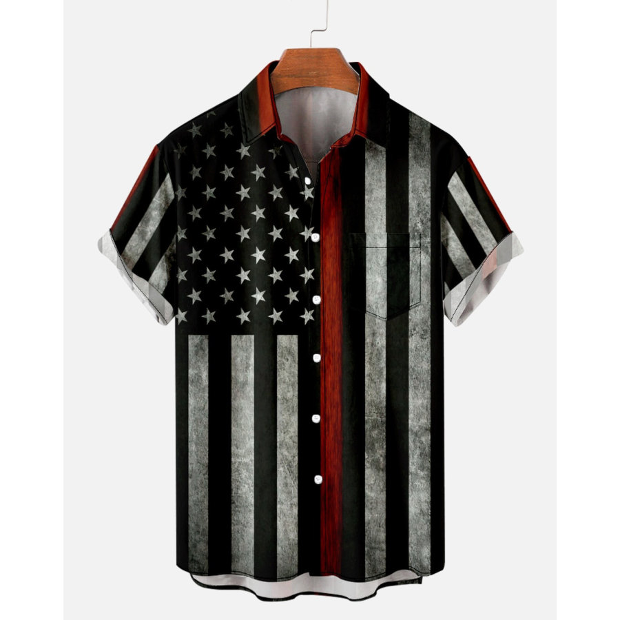 

Men's Flag Beach Short Sleeve Shirt