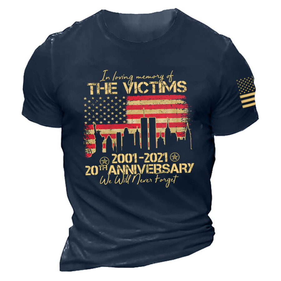 

In Loving Memory Of The Victims The Heroes We Will Never Forget Men's T-shirt