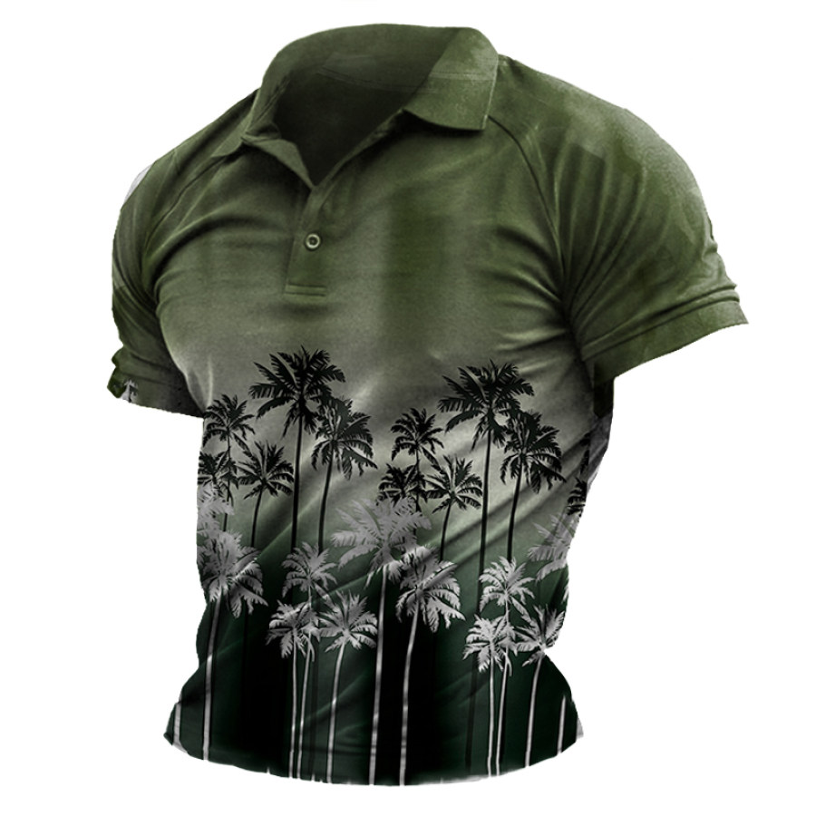 

Men's Outdoor Hawaiian Casual Henley Shirt