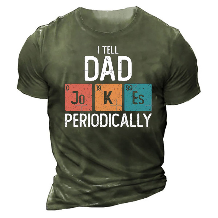 

I Tell Dad Jokes Vintage Chemistry Periodical Table Chart T-Shirt