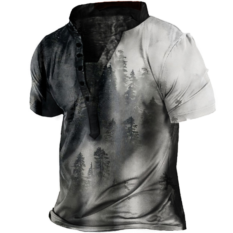 

Men's Outdoor Hawaiian Casual Henley Shirt