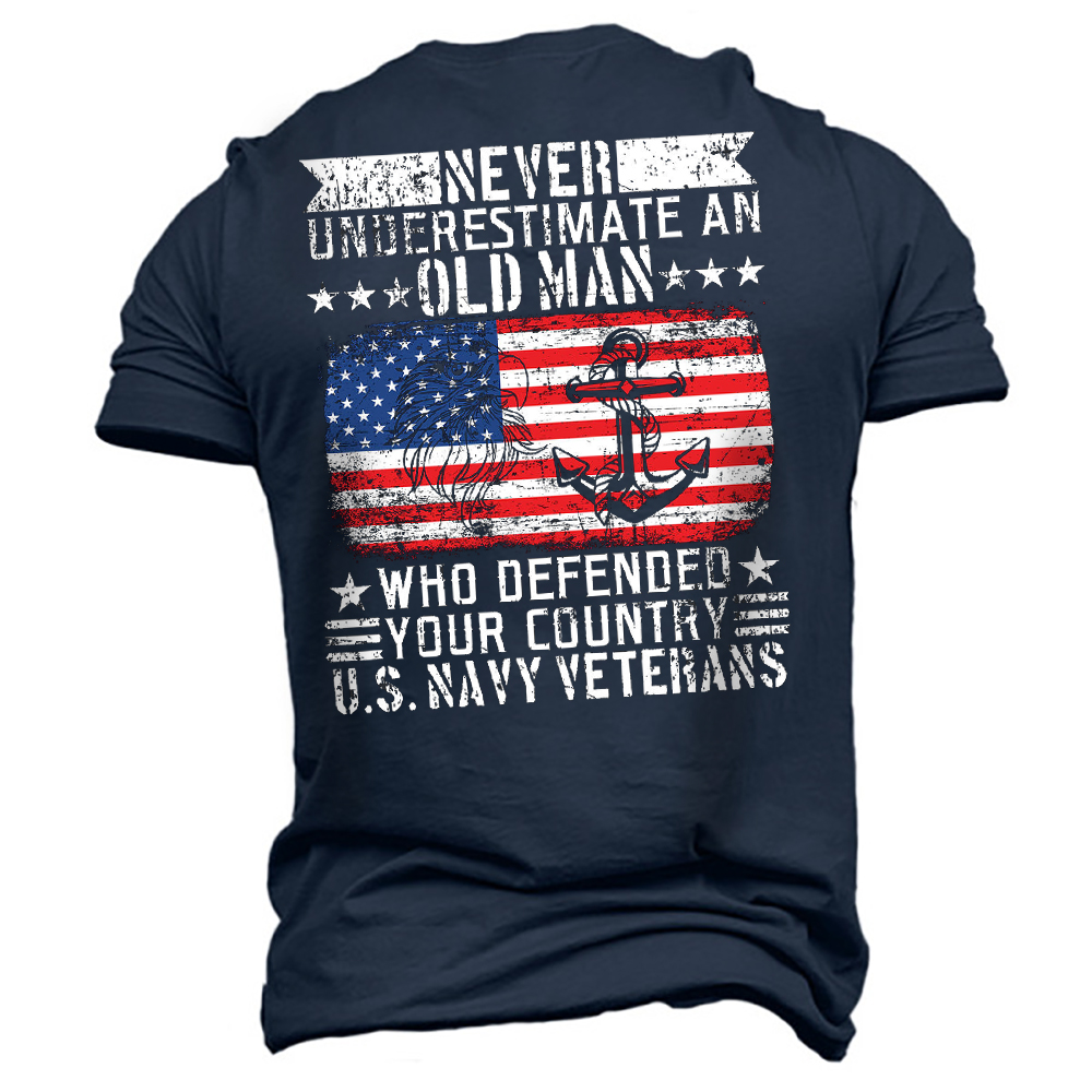 Old Man Navy Veterans Chic Men's Print Cotton T-shirt