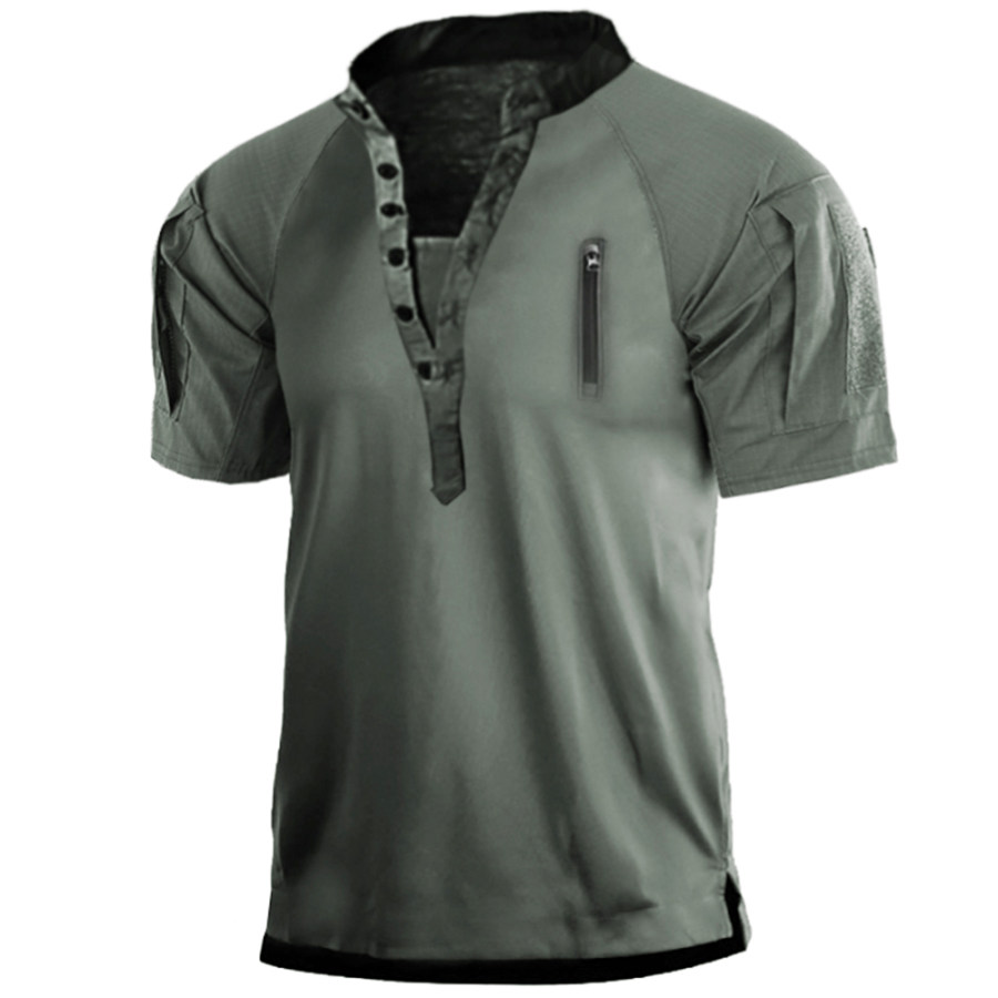 

Men's Outdoor Tactical Pocket Polo Neck T-Shirt