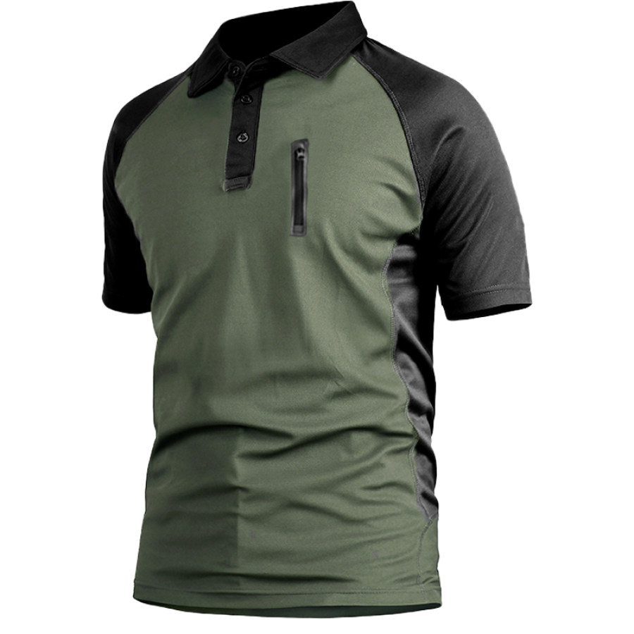 

Men's Outdoor Tactical Patchwork Henley Shirt
