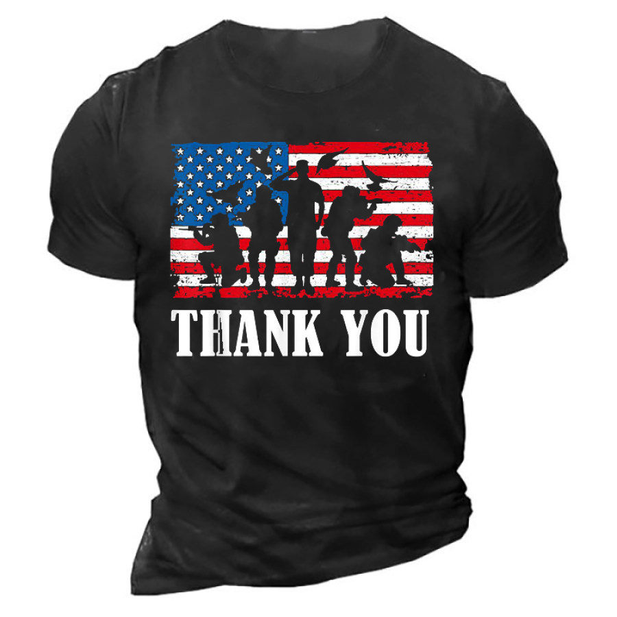 

Thank You Army Memorial Day Partiotic Military Veteran T-Shirt