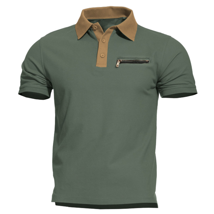 

Men's Outdoor Zip Pocket Polo T-Shirt