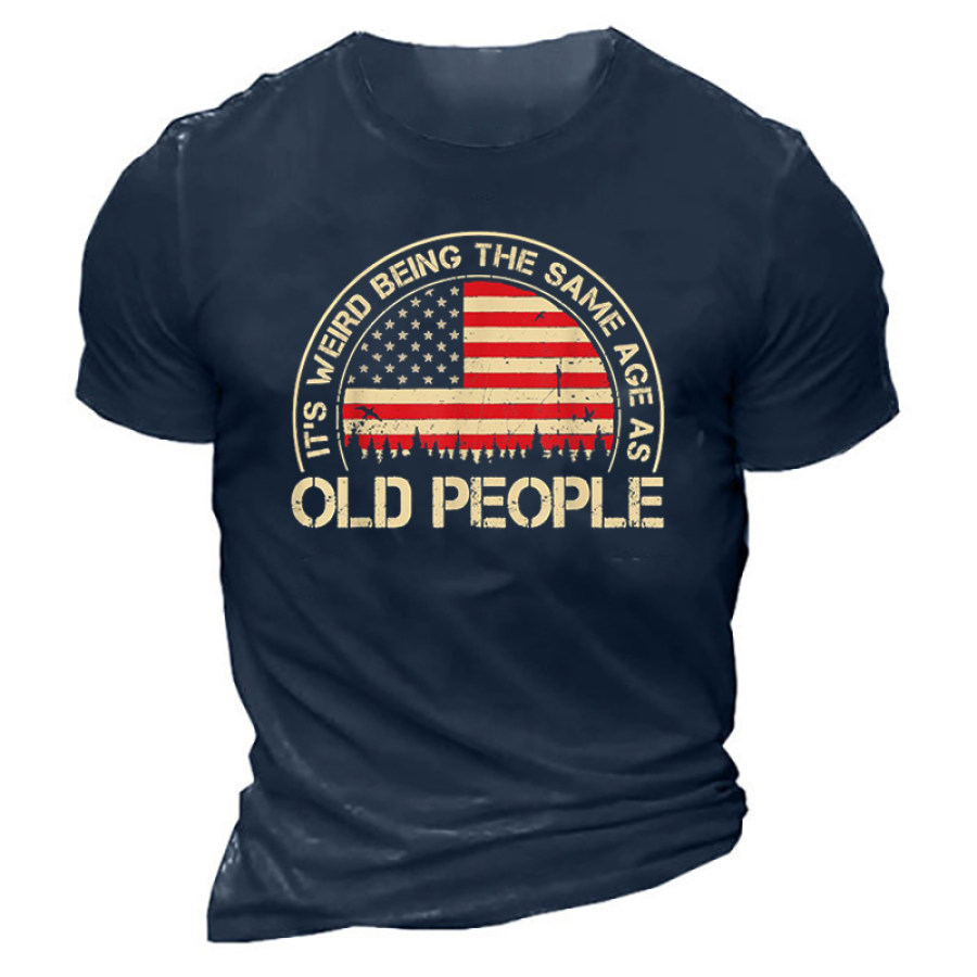 

It's Weird Being The Same Age As Old People Funny Vintage T-Shirt