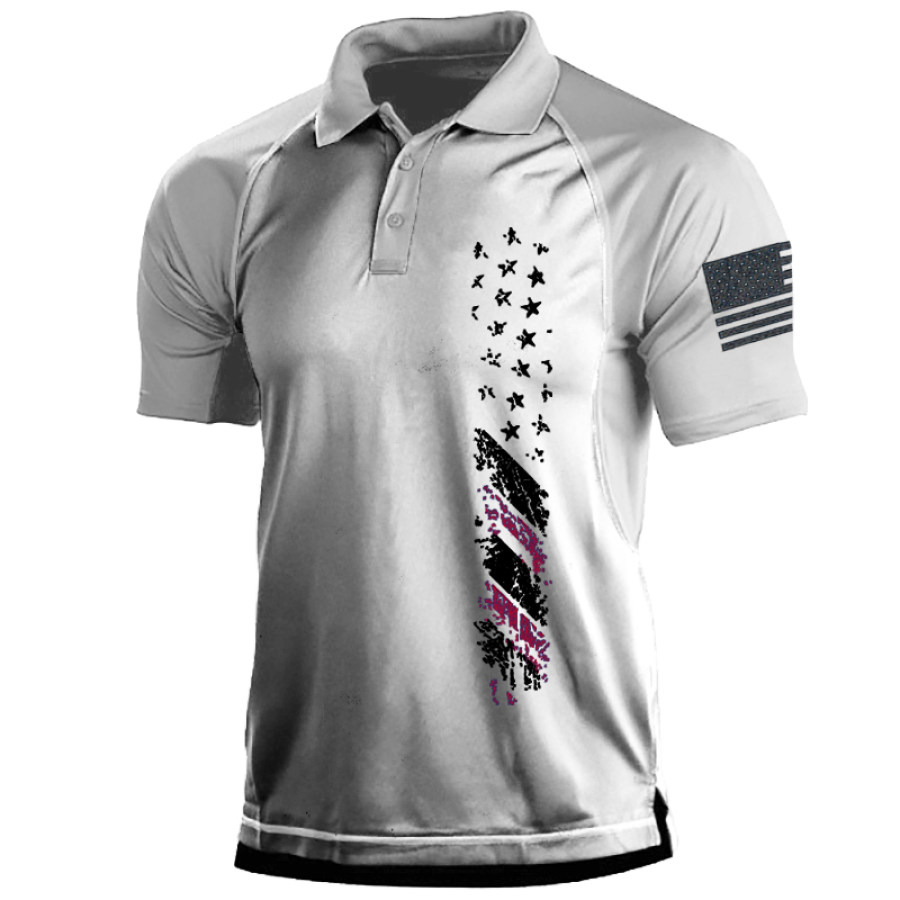 

Men's Outdoor Patriotic Print Casual Short Sleeve Shirt