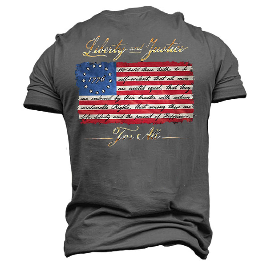 

American Flag Print Men's T-Shirt