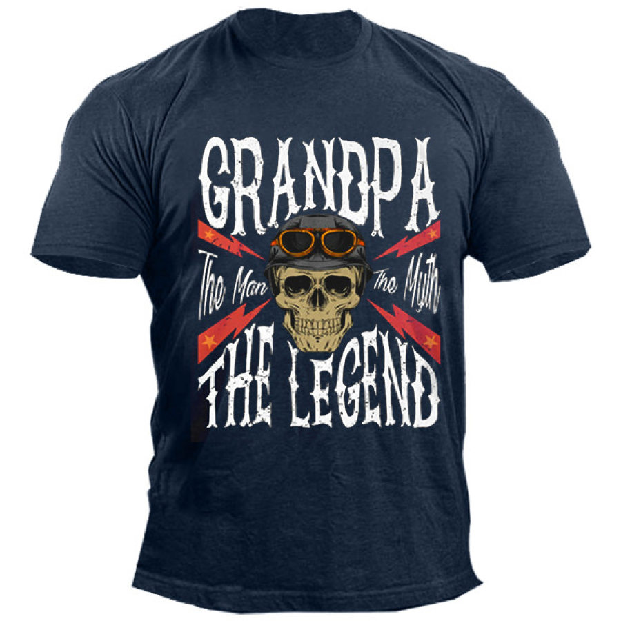 

Grandpa The Man The Myth The Legend Vintage Motorcycle Men's T-Shirt