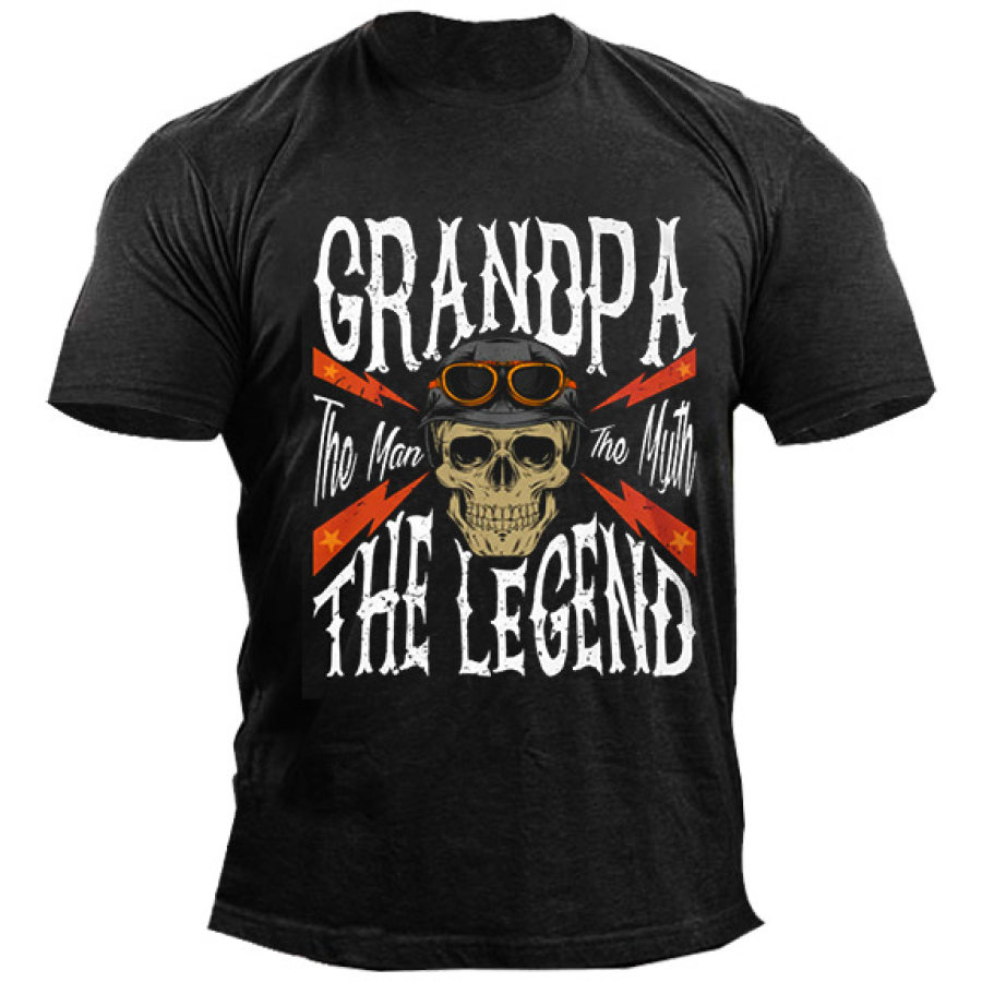 Grandpa The Man The Myth The Legend Vintage Motorcycle Men's T-Shirt