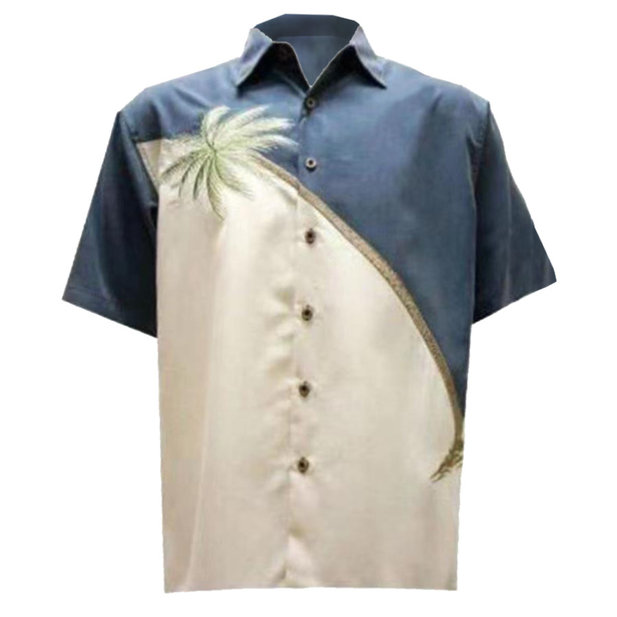 

Men's Outdoor American Coconut Print Short Sleeve Shirt