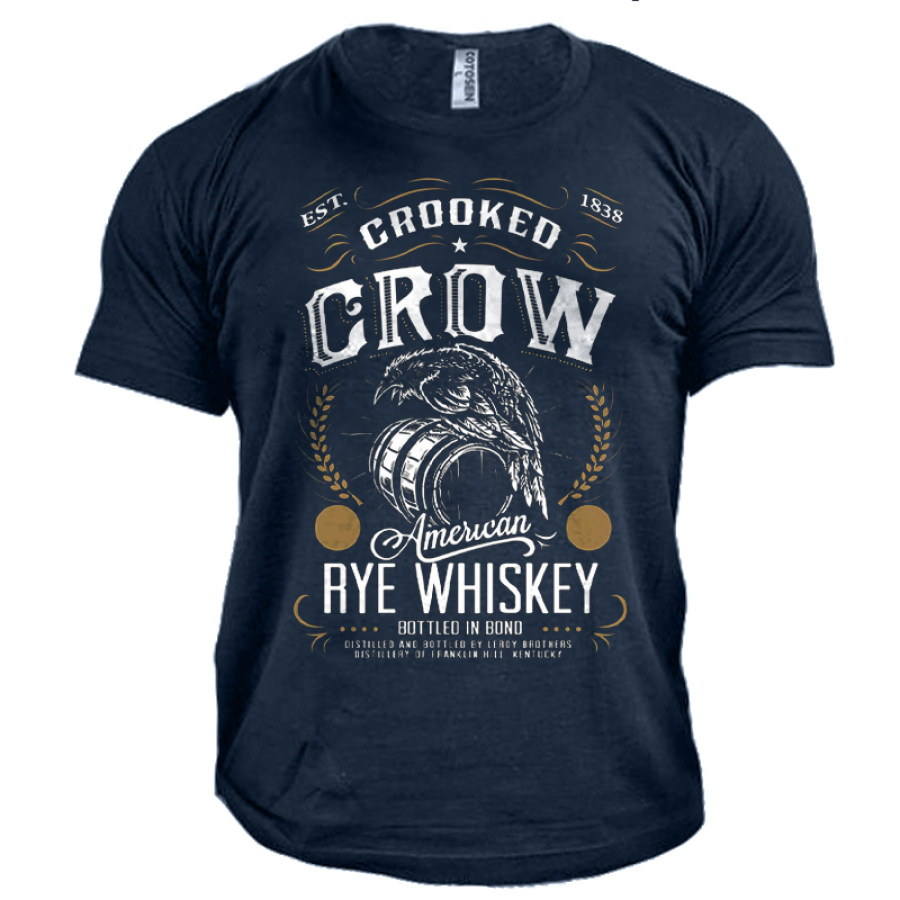 

American Rye Whiskey Men's Funny Vintage Cotton T-Shirt