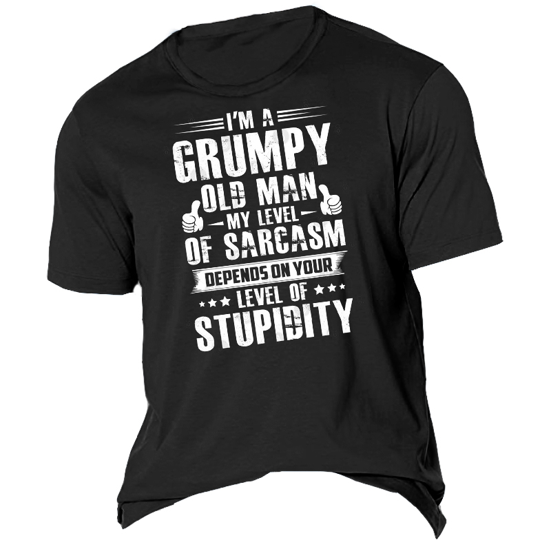 I'm A Grumpy Old Chic Man Men's Cotton T-shirt