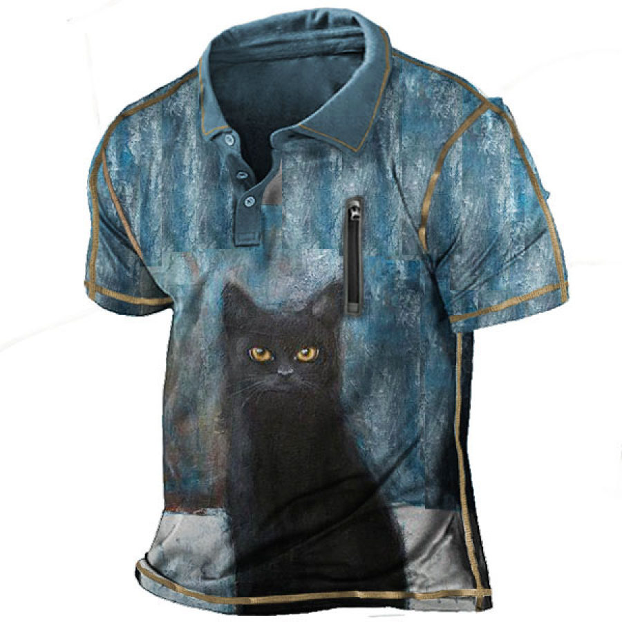 

Men's Cat Polo T-shirt