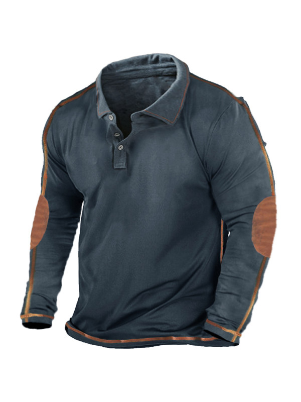 Men's Outdoor Long Sleeve Tactical Polo T-Shirt