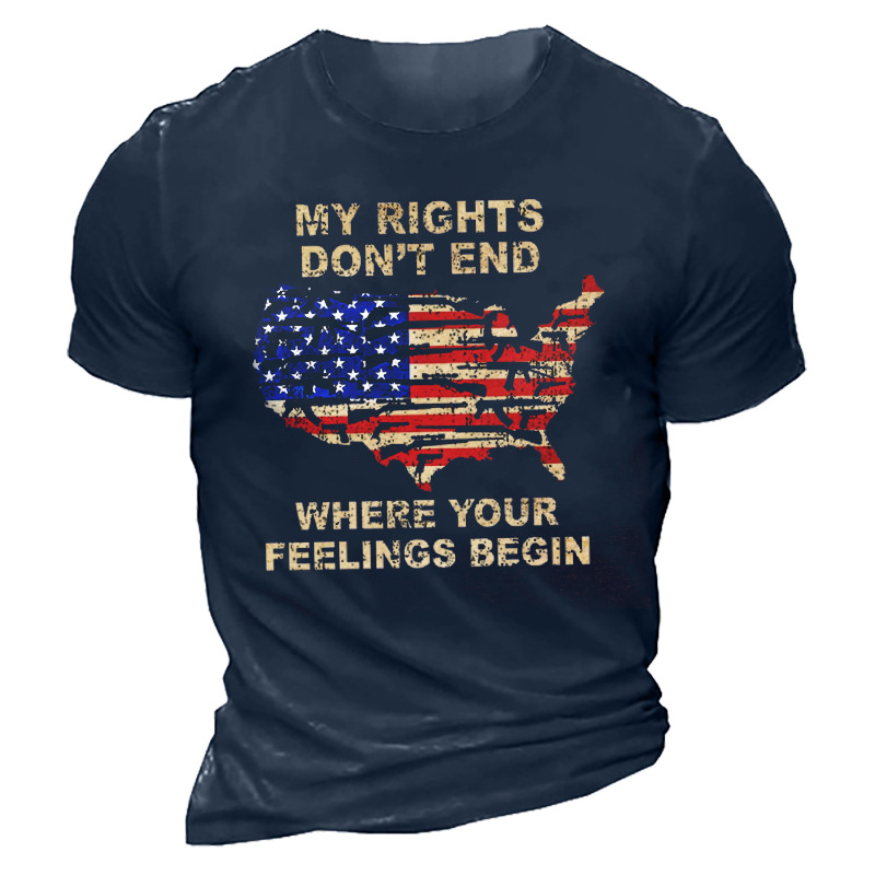 My Rights Don't End Chic Where Your Feelings Begin Men's T-shirt