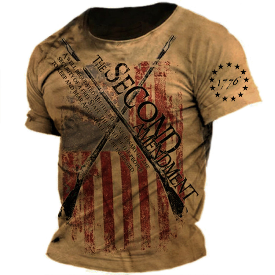 

Men's American Flag 1776 Graphic T-Shirt