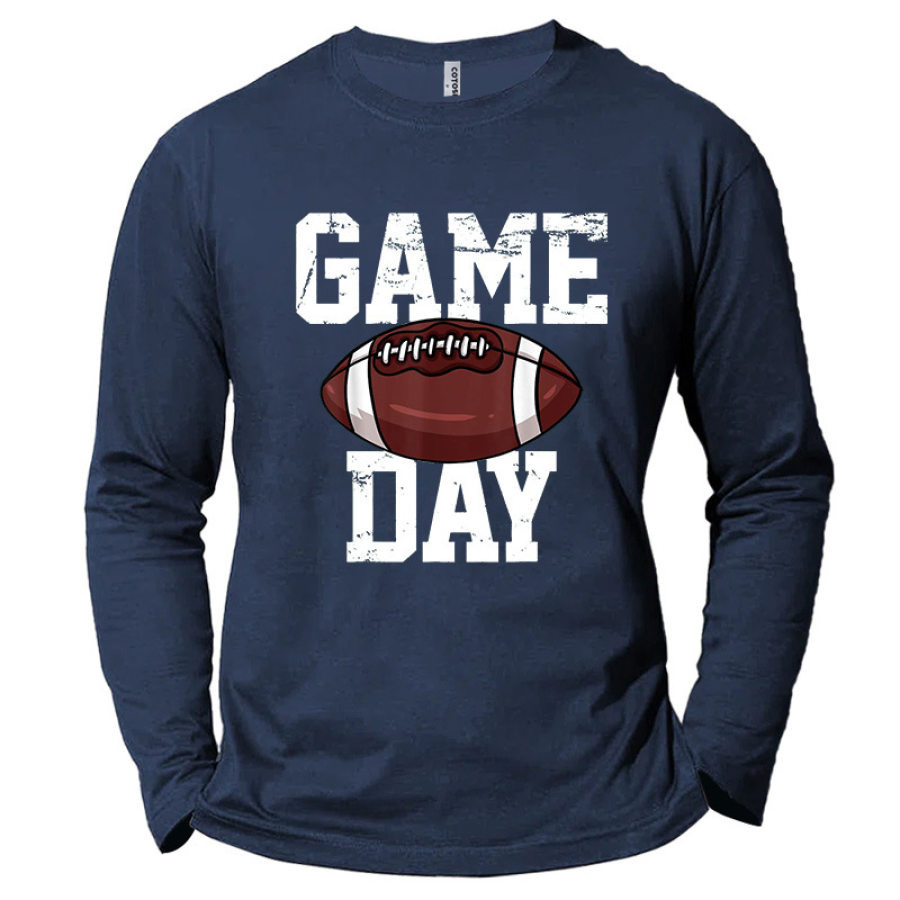 

Men's Game Day Football Cotton Long Sleeve T-Shirt