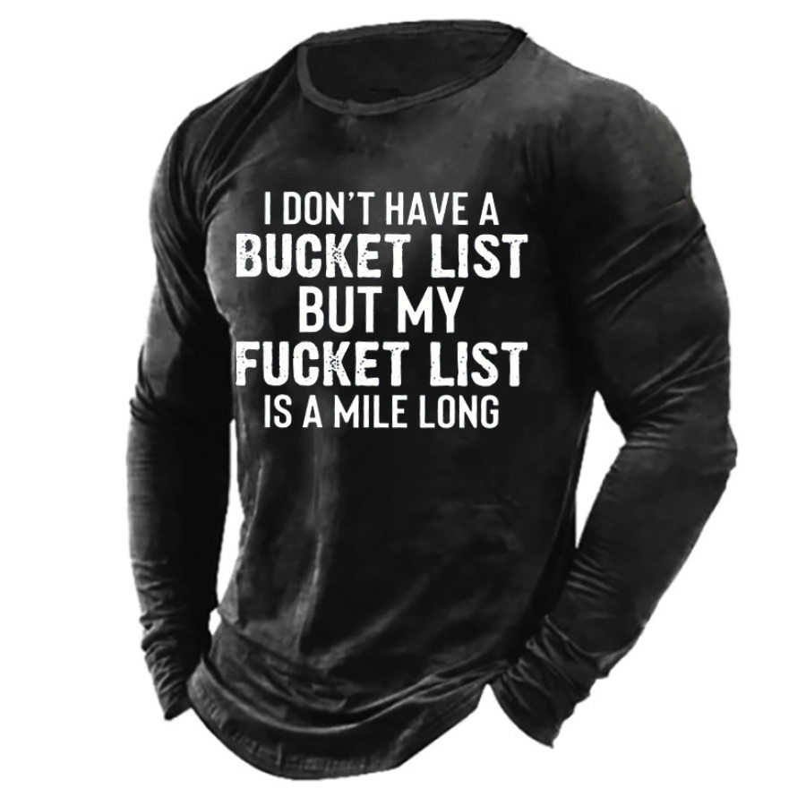 

Men's Outdoor Letter Print Long Sleeve T-Shirt