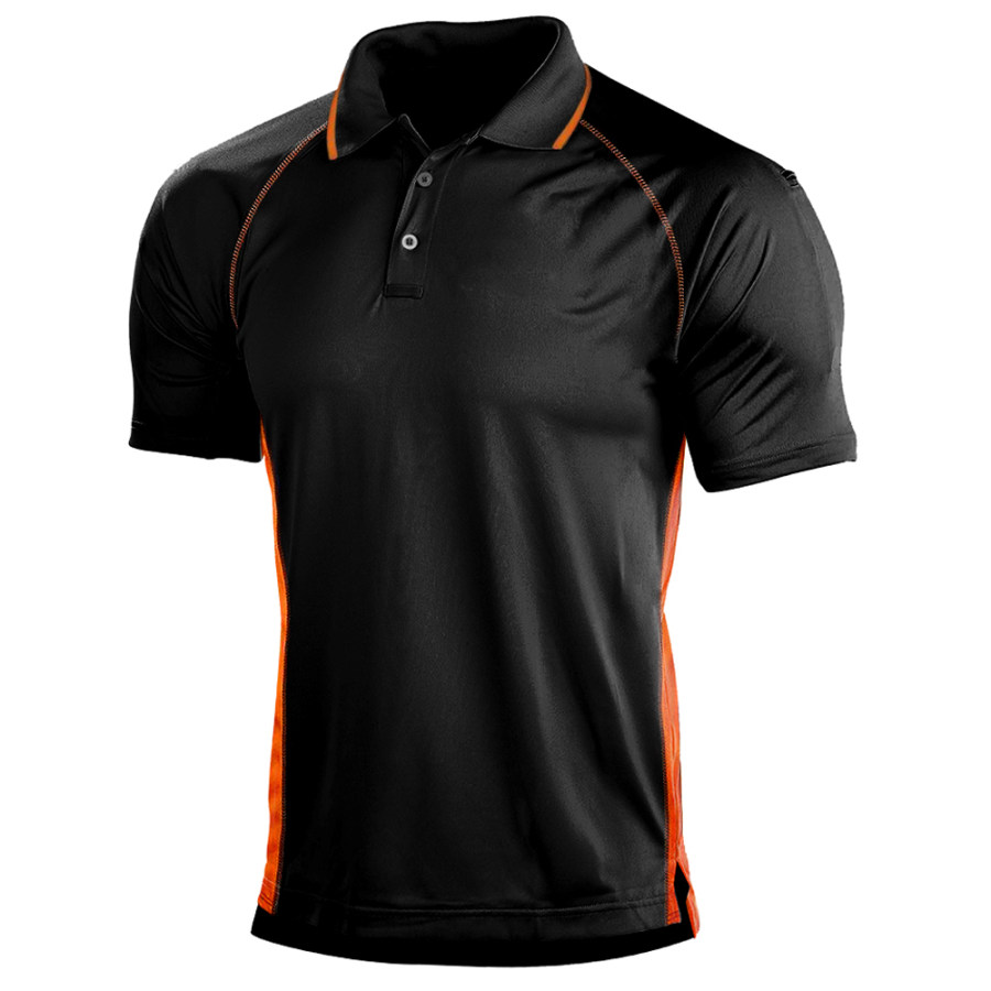 

Men's Super Stretch Quick Dry Sweat Absorbing Outdoor Sports Polo Shirt