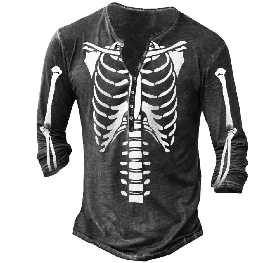 

Halloween Men' Henley Long Sleeve Shirt