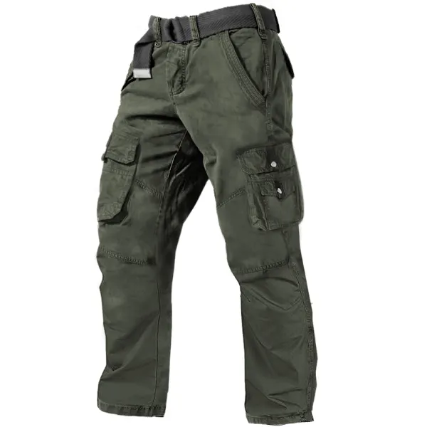 Men's Outdoor Multi-pocket Cotton Casual Cargo Pants - Cotosen.com 