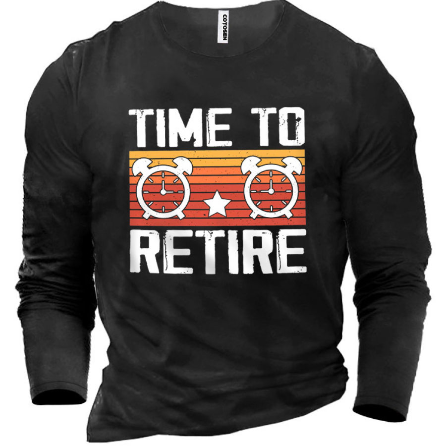 

Men's Time To Retire Cotton Long Sleeve T-Shirt