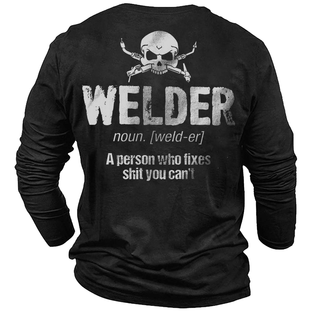 Welder Definition Men's Cotton Chic Long Sleeve T-shirt