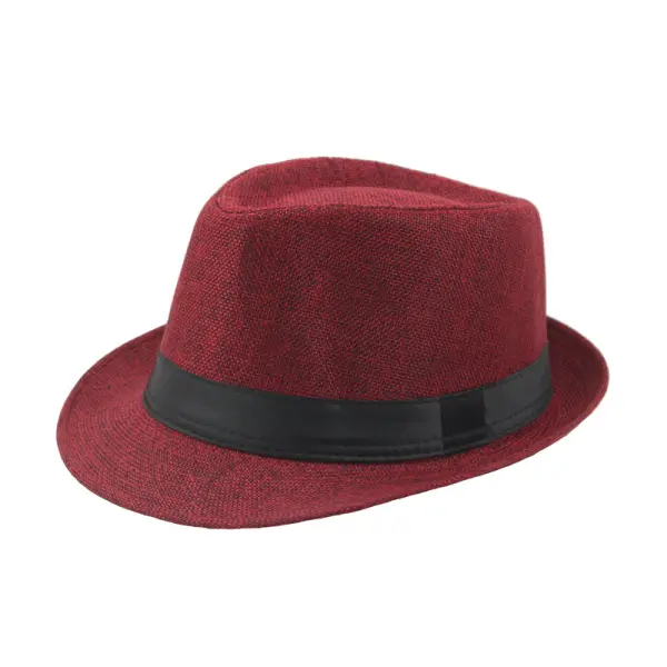 Men's Outdoor Retro Casual Jazz Hat Straw Hat - Menilyshop.com 