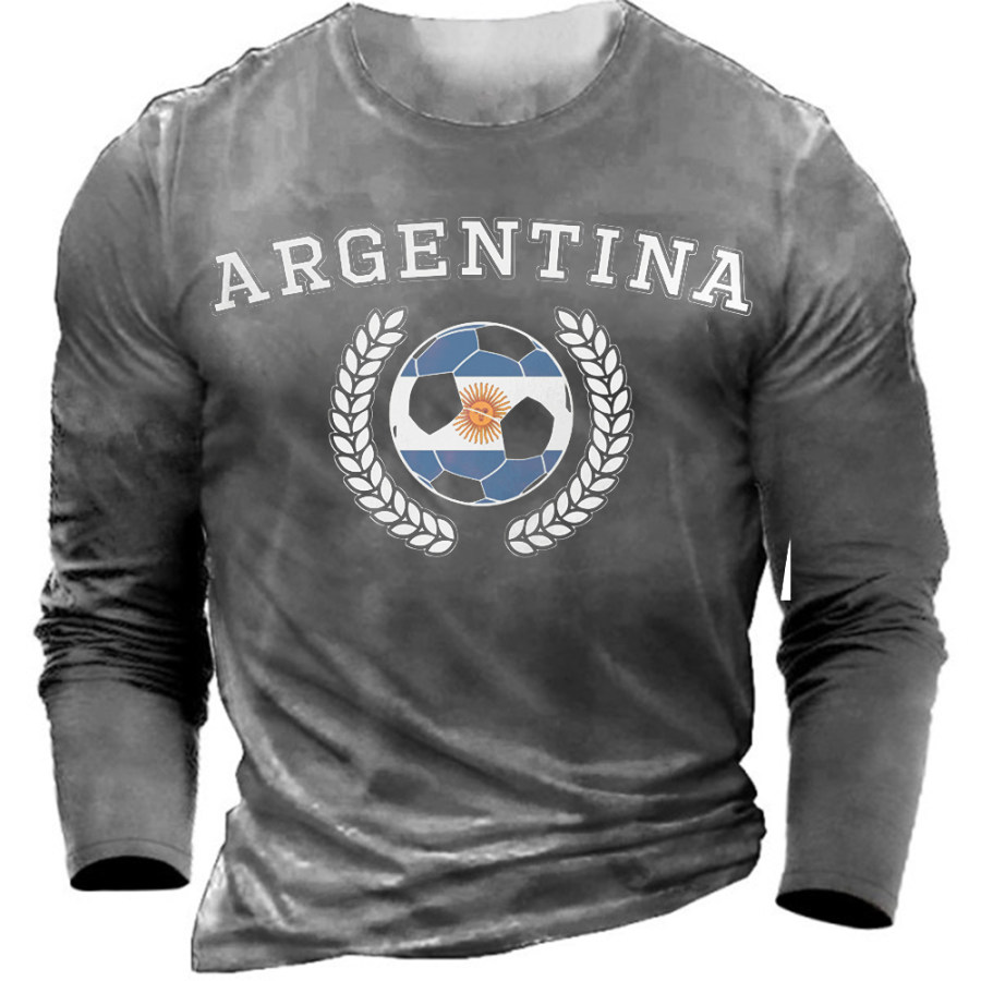 

Men's 2022 World Cup Argentina Soccer Cotton T-Shirt