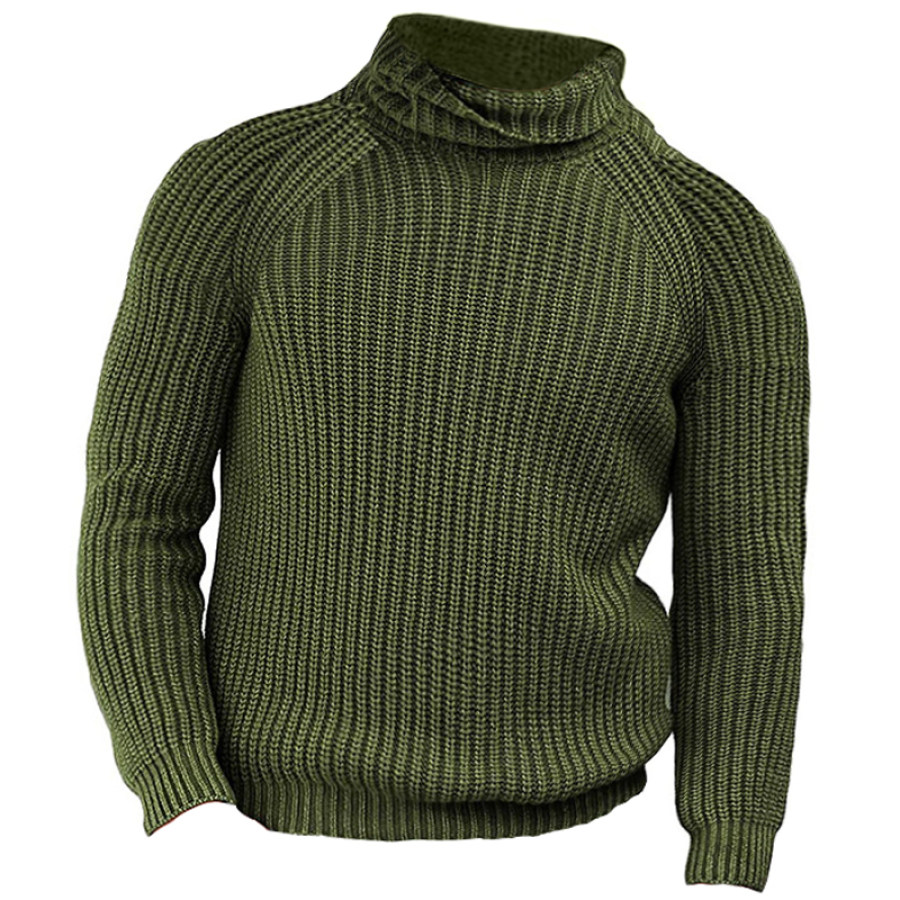 

Men's Warm Thick Jacquard Half Turtleneck Sweater