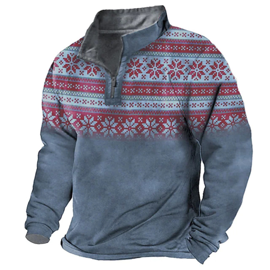 

Men's Outdoor Casual Long Sleeve Printed Sweater
