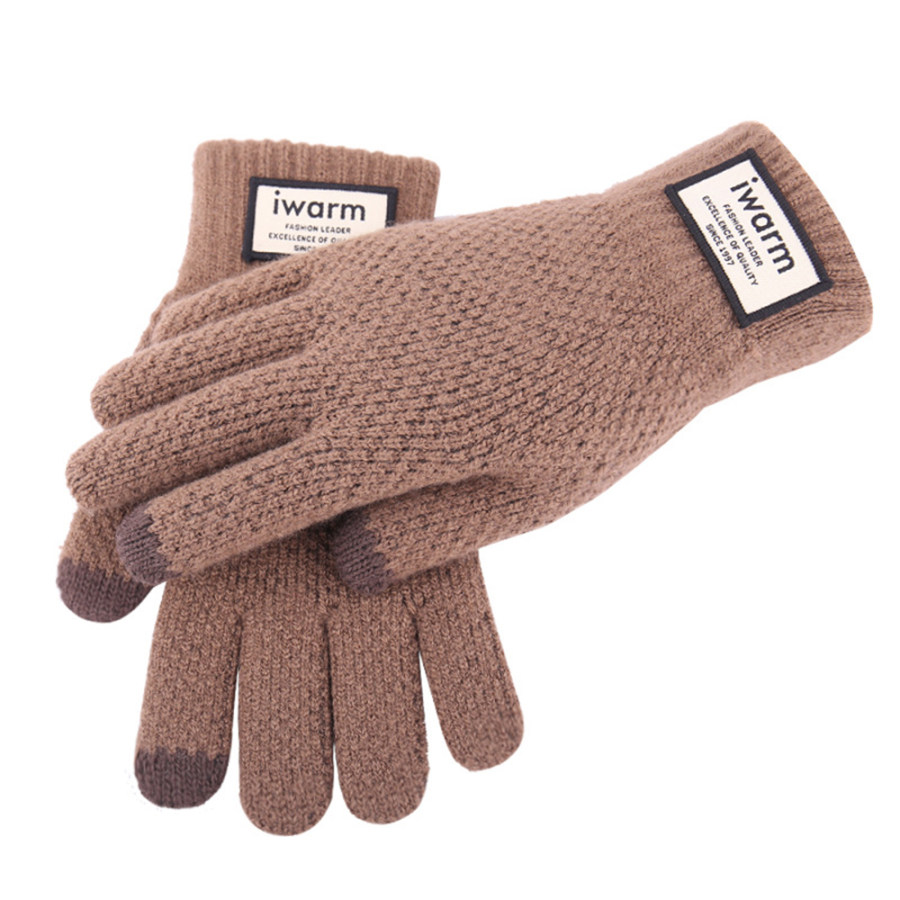 

Men's Outdoor Fleece Warm Touch Screen Knit Gloves