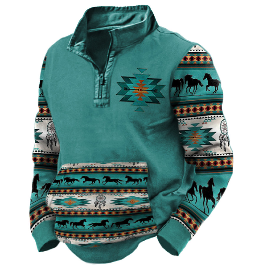 

Men's Outdoor Casual Long Sleeve Printed Sweater