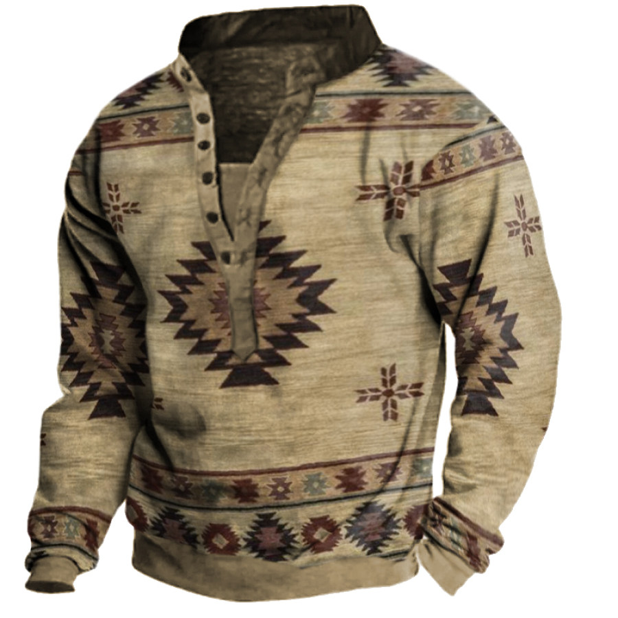 

Men's Outdoor Casual Long Sleeve Printed Sweater