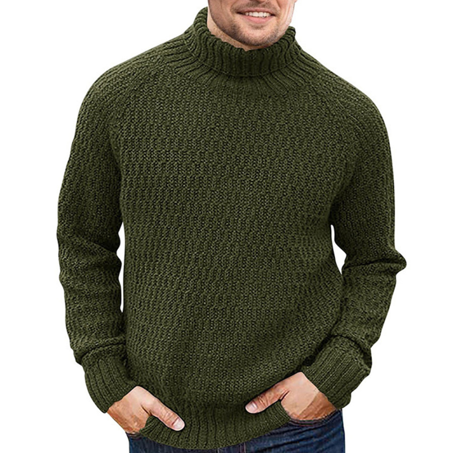 

Men's Retro Casual Turtleneck Knit Sweater