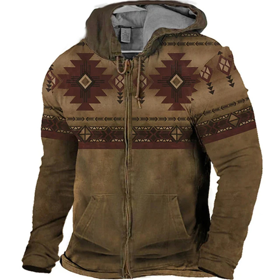 

Men's Outdoor Casual Zipper Long Sleeve Hoodie