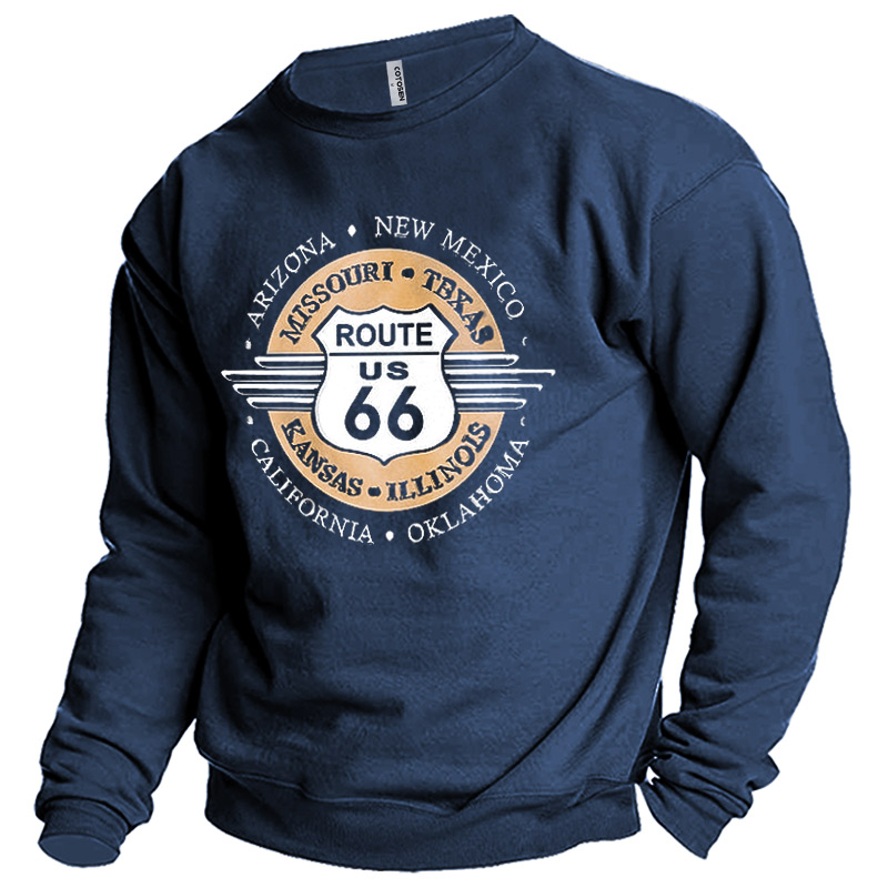 Men's Route 66 Print Chic Sweatshirt