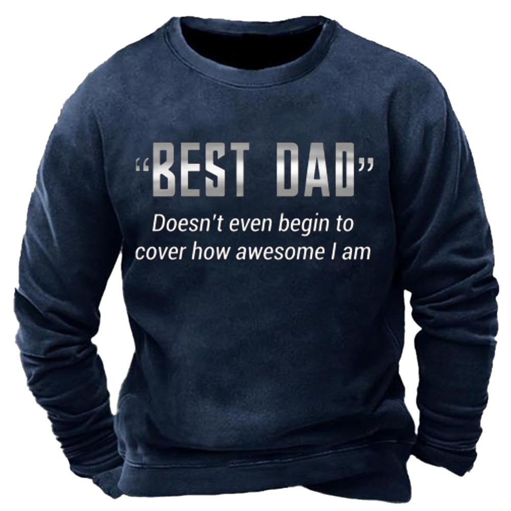 Best Dad Men's Round Neck Chic Sweater