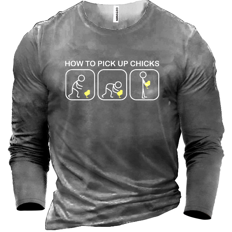 How To Pick Up Chic Chicks Cotton Men's Shirt