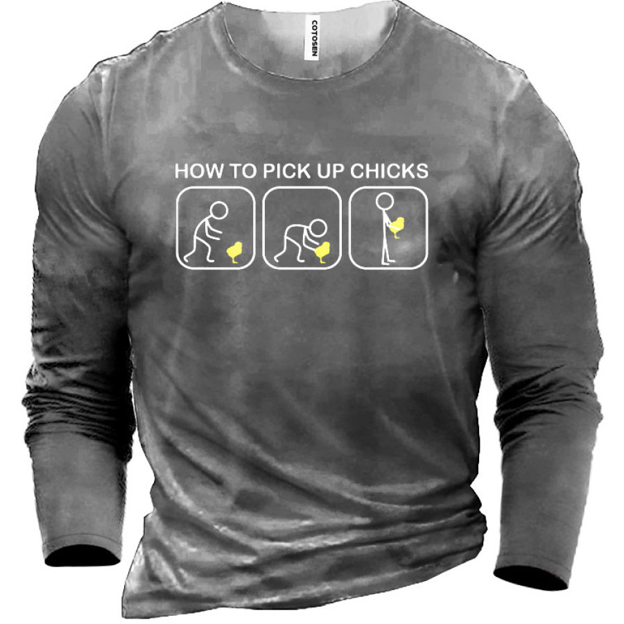 

How To Pick Up Chicks Cotton Men'S Shirt