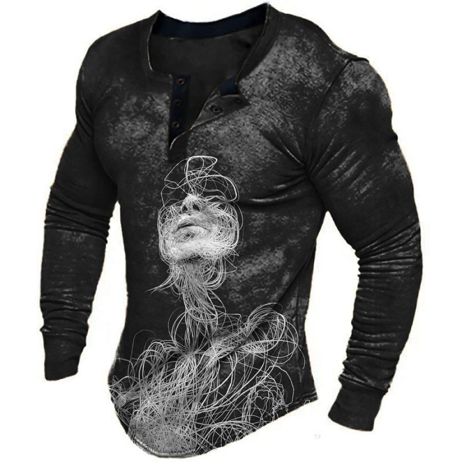 

Men's Outdoor Sports Casual Long Sleeve Printed T-Shirt