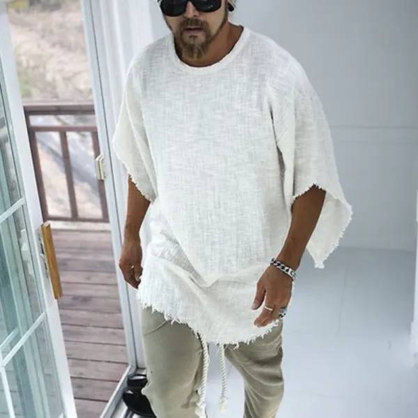 Mens Cotton And Linen Holiday Beach Shirt - Kalesafe.com 