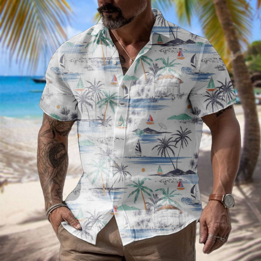 

Men's Vintage Coconut Hawaiian Shirt