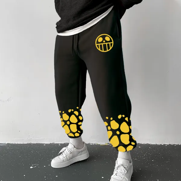 Pantalones Deportivos Casuales Con Estampado De Anime - Faciway.com 