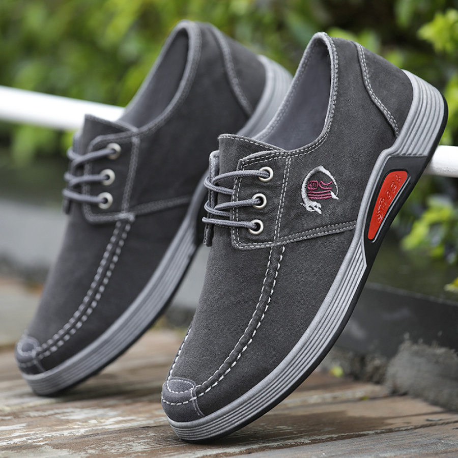 

Scarpe Di Tela Stringate Da Uomo Con Lavaggio Vintage