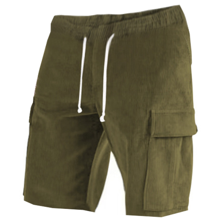 

Men's Outdoor Corduroy Casual Cargo Shorts