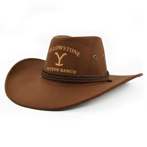 Men's Western Yellowstone Cowboy Vintage Cavalier Hat - Kalesafe.com 
