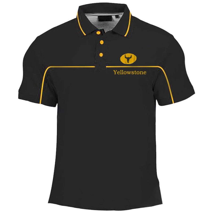 

Men's Outdoor Western Yellowstone Casual Polo Neck T-Shirt